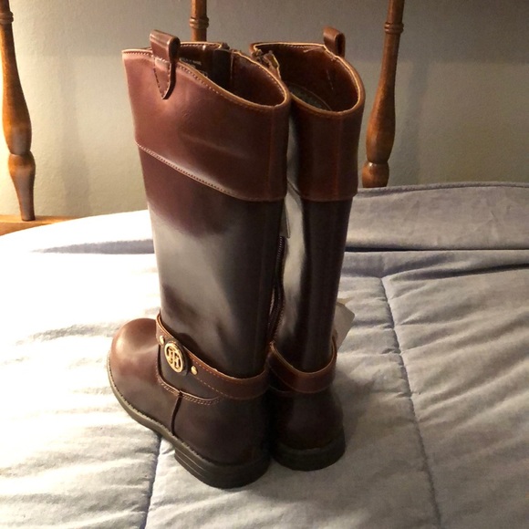 NWT Tommy Hilfiger 2 Tone Toddler Riding Boots - Picture 3 of 5